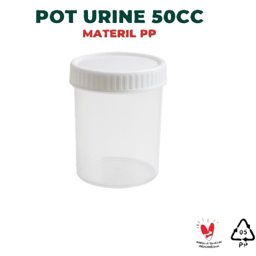 pot urine 50cc / pot salep 50ml / pot plastik 50cc
