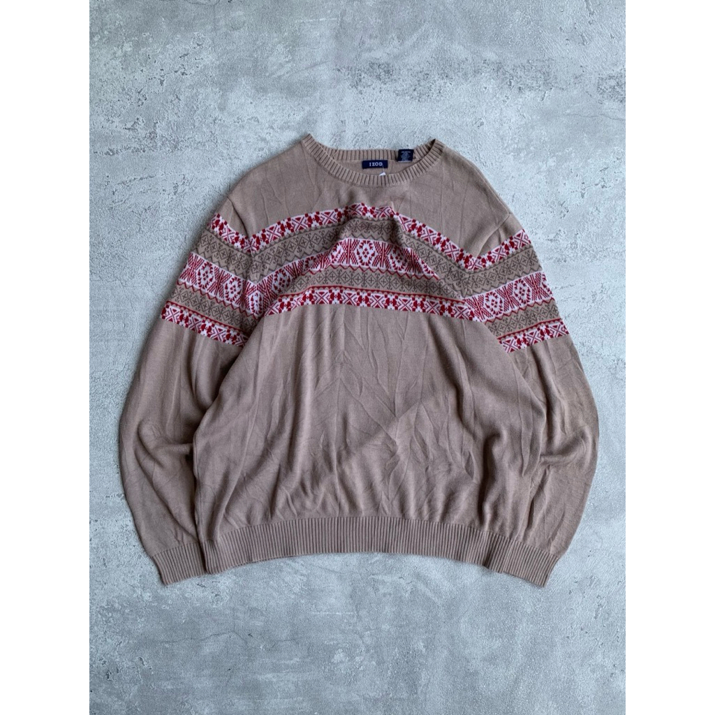 Knitwear vintage patterned grandpa sweater jumpers by Izod