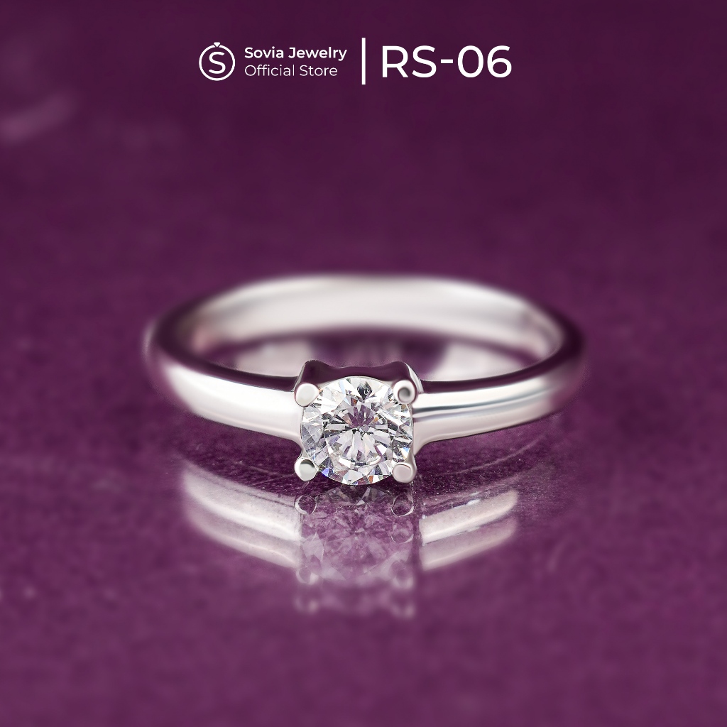 Sovia Jewelry Cincin Cewek Bahan Perak Silver Desain RS-08 & RS-06 [SINGLE]
