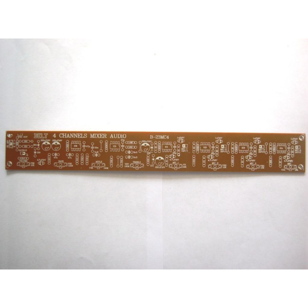 PCB mixer audio 4 channel