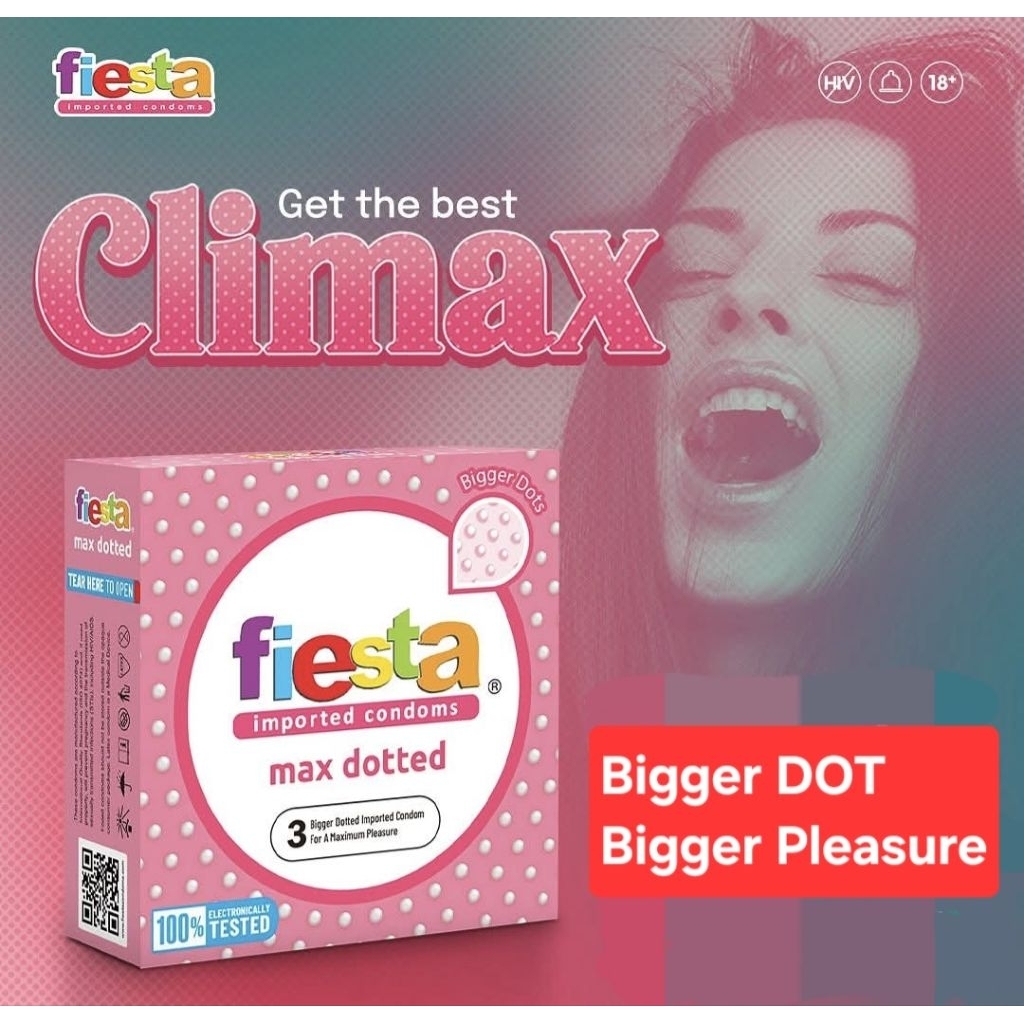 Kondom Fiesta Maxx Dotted Bigger Dot Bigger Pleasure