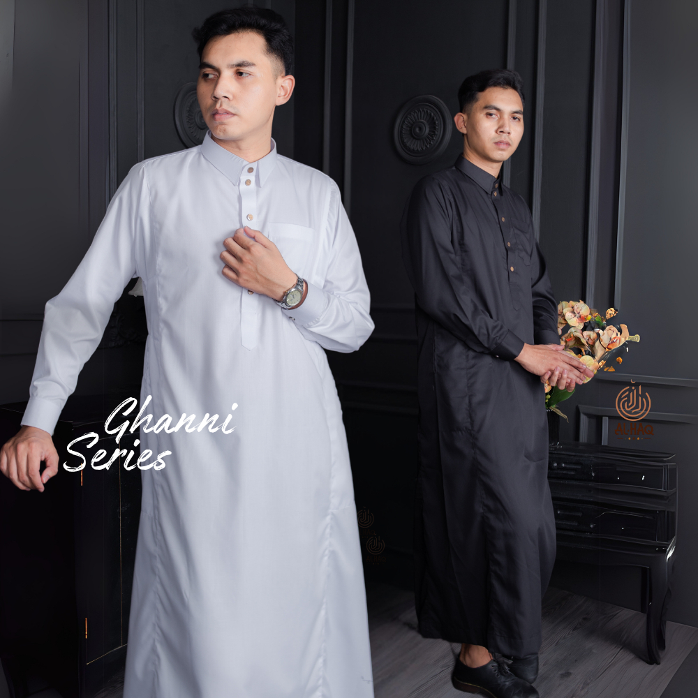 AL HAQ Jubah Ghanni Jubah Premium Jubah Kerah Saudi Jubah Pria saudi Premium Slimfit Jubah Haji Juba