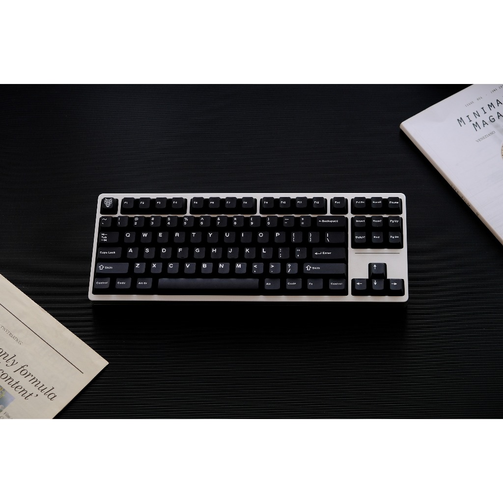 GMK WoB BoW Lite ABS Doubleshot Cherry Profile Keycaps Set White on Black
