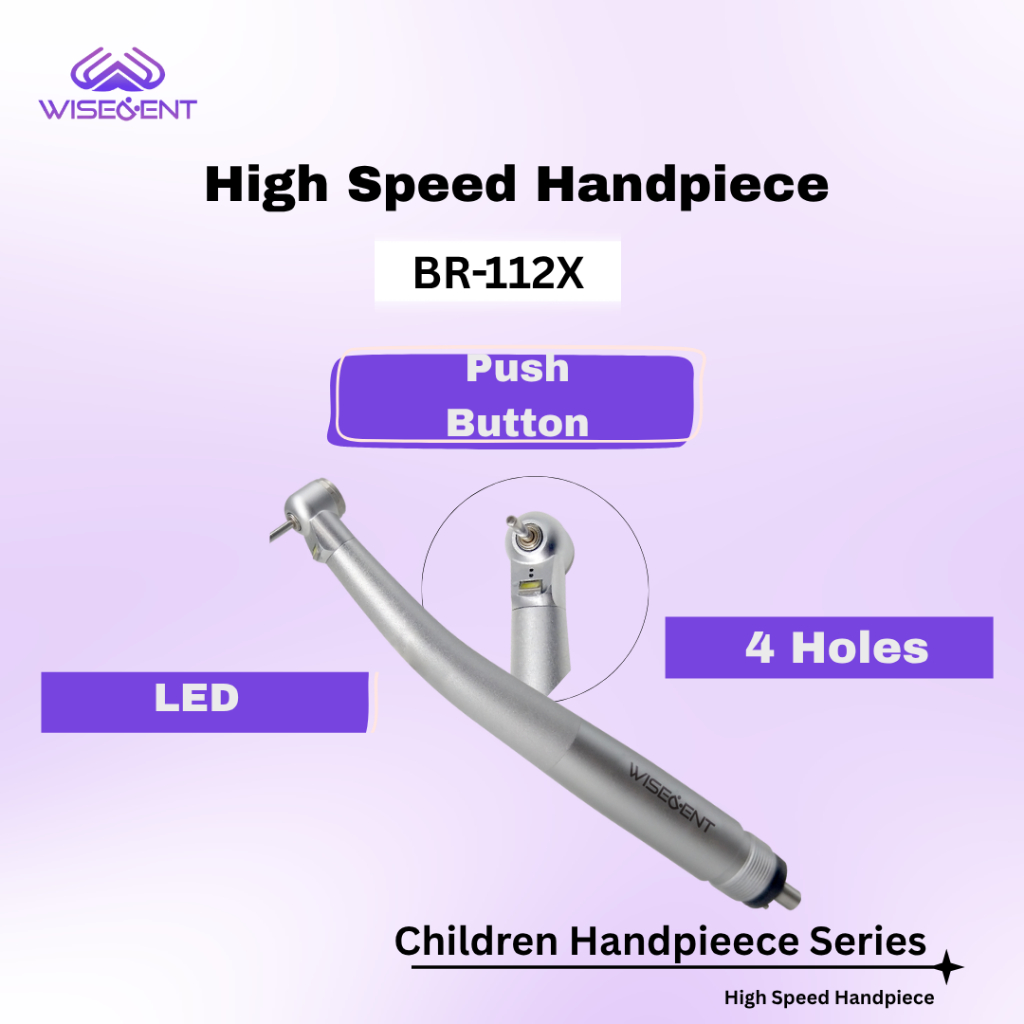 -High Speed Handpiece  112 X - High Speed Dental Handpiece with E-Generator LED - Wisedent
