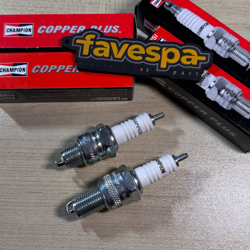 Busi Champion Original Motor 2 tak Vespa dll Drat Panjang Pendek