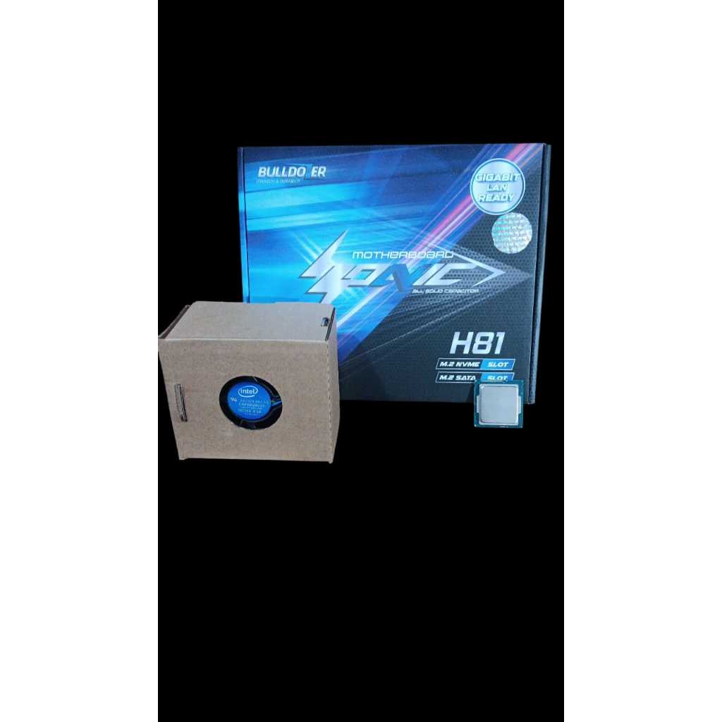 Paket Bahan Pc Motherboard h81 dan processor core i3 core i5 core i7 gen 4