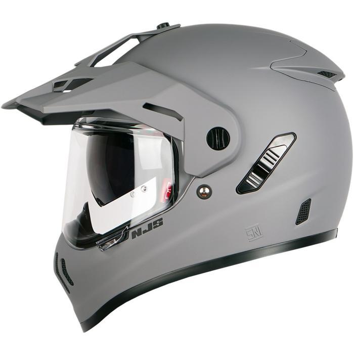 Helm Njs S-Cross Solid - Helm Njs Semi Cross Helm Adventure Scross