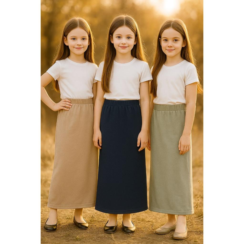 ROK SPAN KNIT ANAK USIA 3-10 TAHUN / ROK SPAN RAJUT ANAK PEREMPUAN ROK ANAK KEKINIAN
