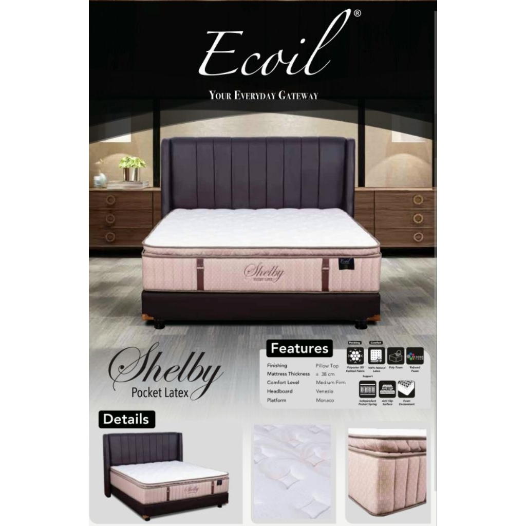 Matras Springbed Kasur Kangaroo Shelby Pocket Latex