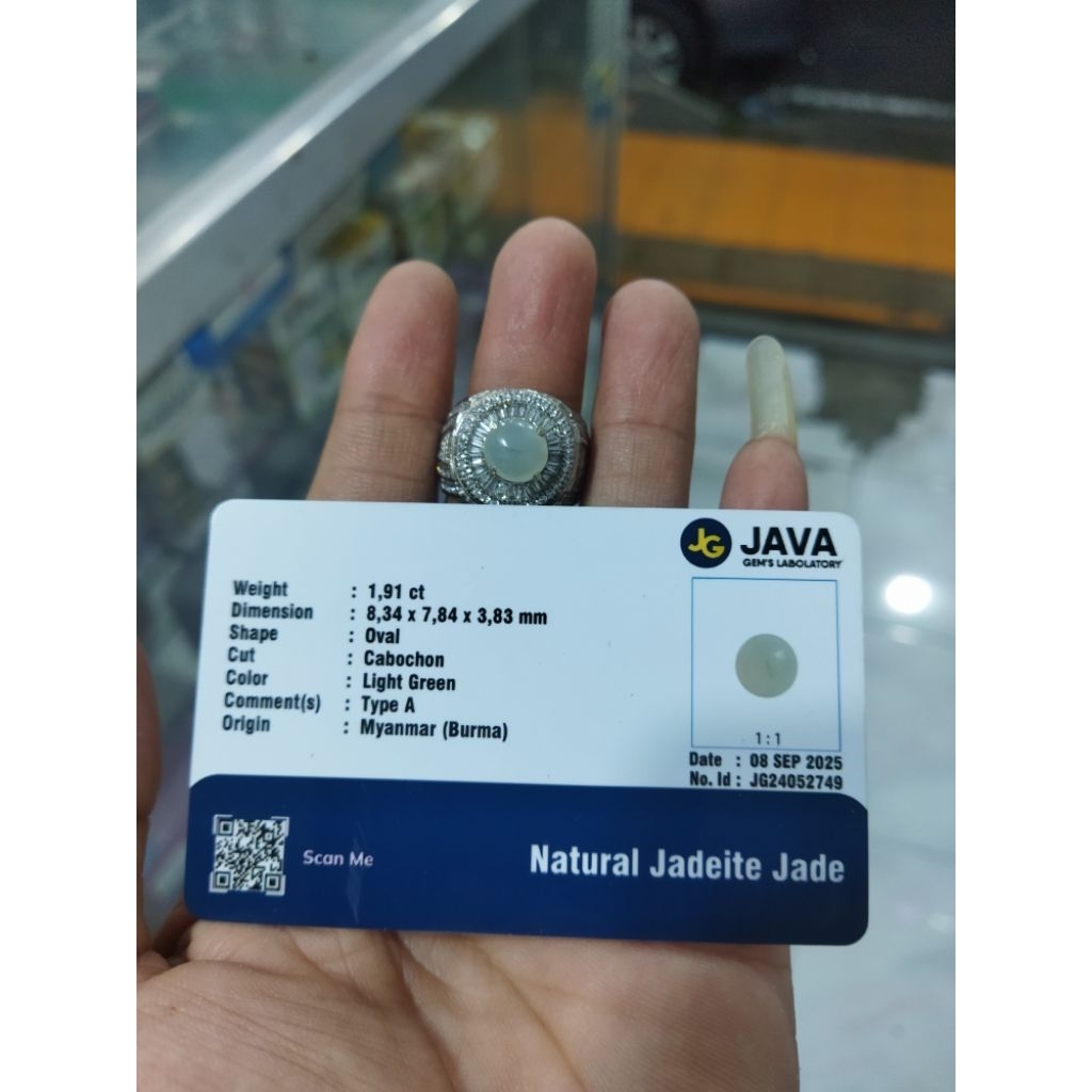 cincin natural jadeite jade giok birma type A