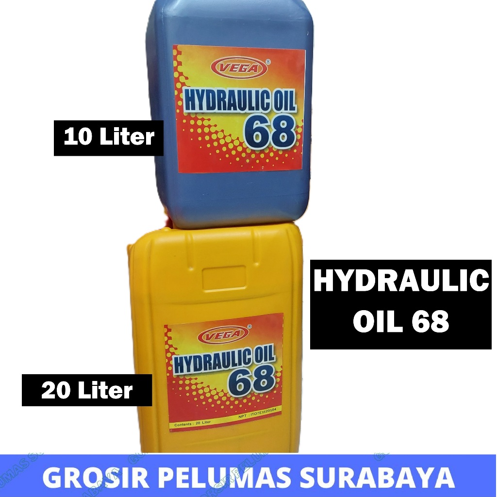 TERMURAH VEGA Hydraulic oil 68 GALON 10Liter Oli hidrolik ber NPT industri Jerigen 10 Liter oli hidr