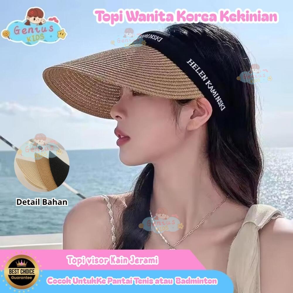 Genius Kids Topi Visor Rajut Wanita Premium Anti Panas Topi Golf / Tennis  Topi Hijab kekinian Anti 
