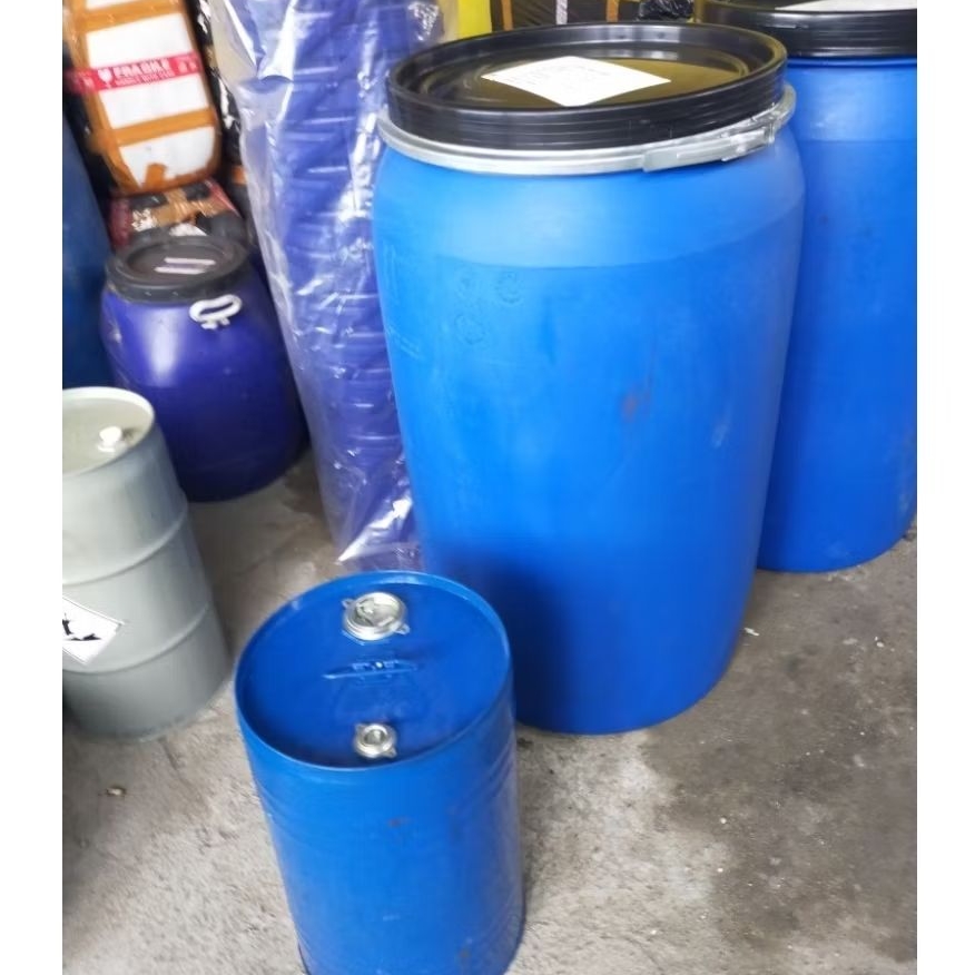 drum plastik 250liter komplit klem dan tutup.untuk tandon air dan silase pakan ternak.