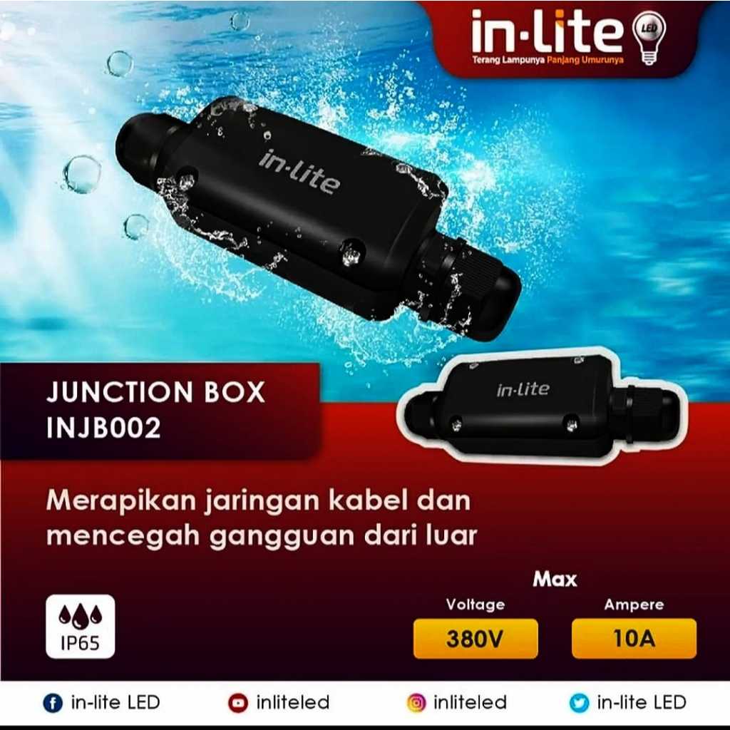 JUNCTION BOX WATERMUR SAMBUNGAN KABEL ANTI AIR IP65 MAX 10 amperr