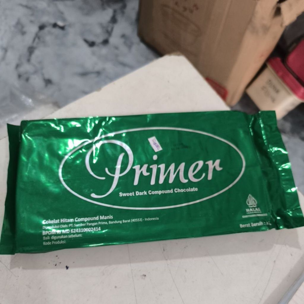 Coklat compound Primer Hijau 1kg/DCC/coklat batang