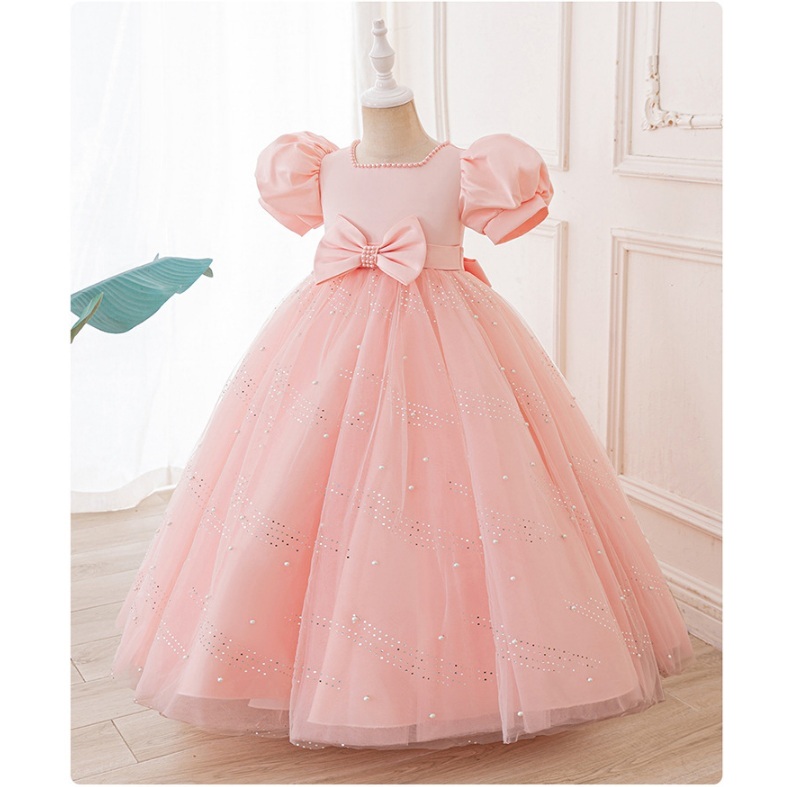 2865 GAUN PESTA ANAK BAHAN TILE 4-12 TH/ GAUN PESTA ANAK PREMIUM DRESS NATAL PREMIUM KEMBANG