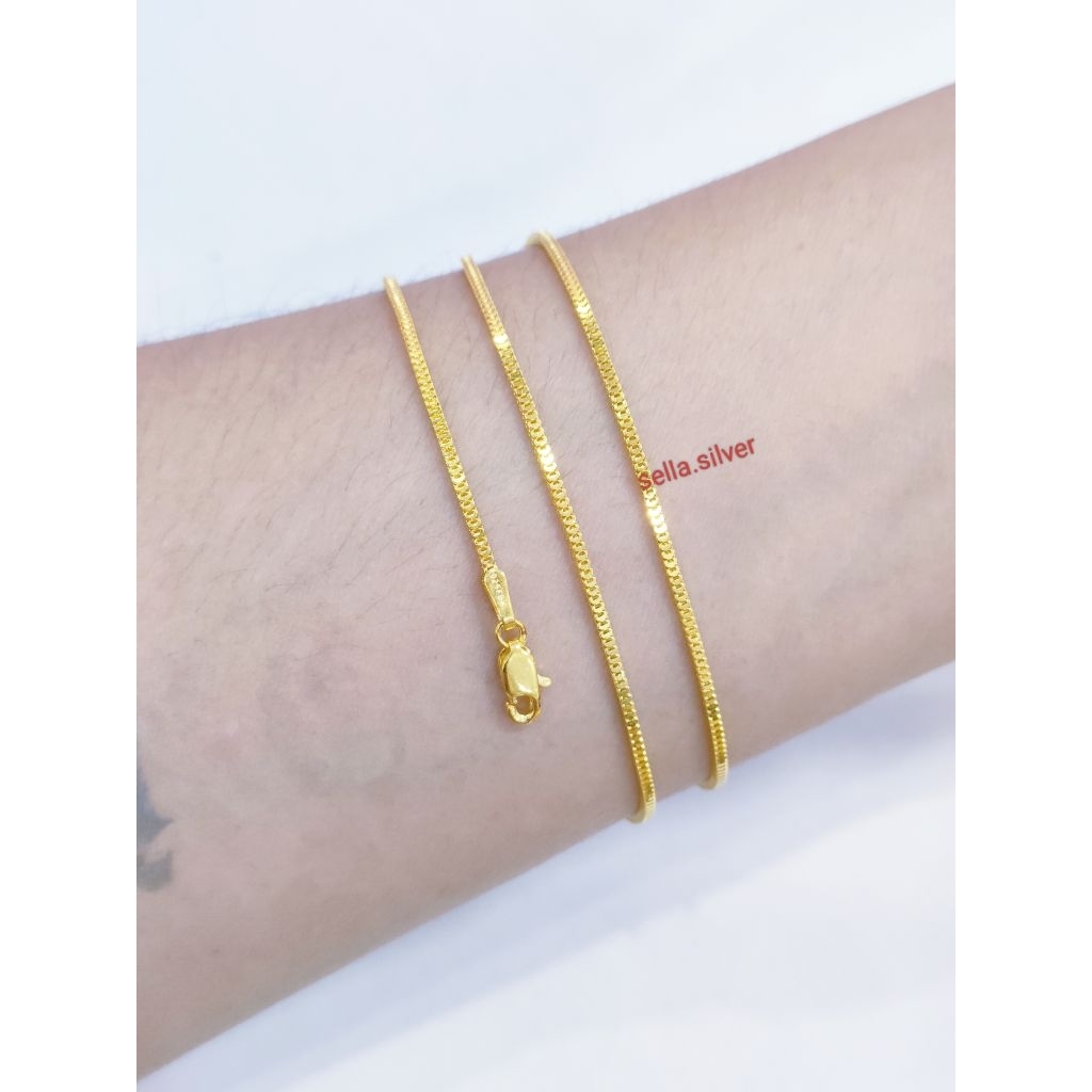 KALUNG MILANO PERAK ASLI 925 LAPIS EMAS