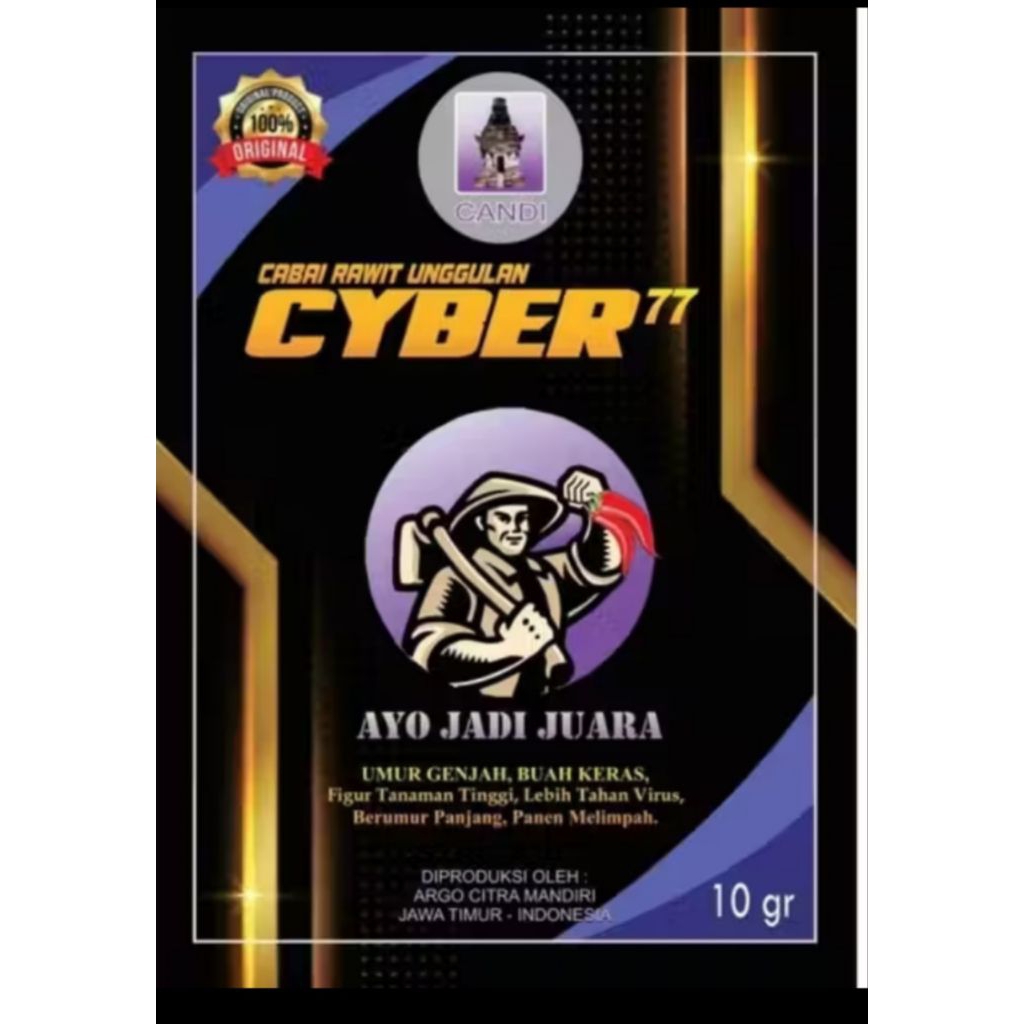 benih cabai rawit cyber 77 10 gr by candi