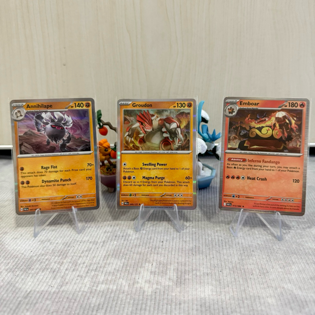 Paket Groudon, Annihilape dan Emboar Card Kartu Pokemon Original Holo/ Reverse English