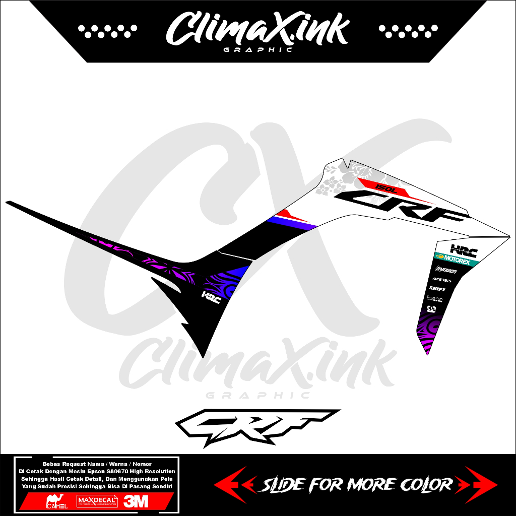 STRIPING CRF 150 L HOLOGRAM MOTIF HOLOGRAM STRIPING MOTOR CRF STIKER CRF 150L