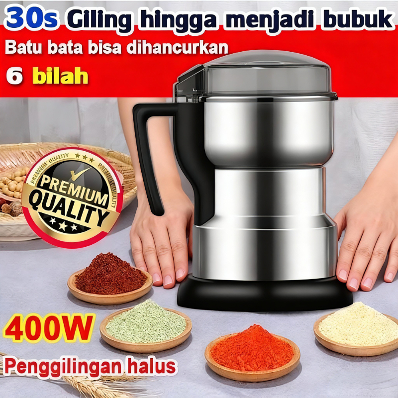 Batu bata bisa pecah Alexd Mesin bubuk tepung Penggiling kopi 400g Grinder Herbal Biji Kacang Obat M