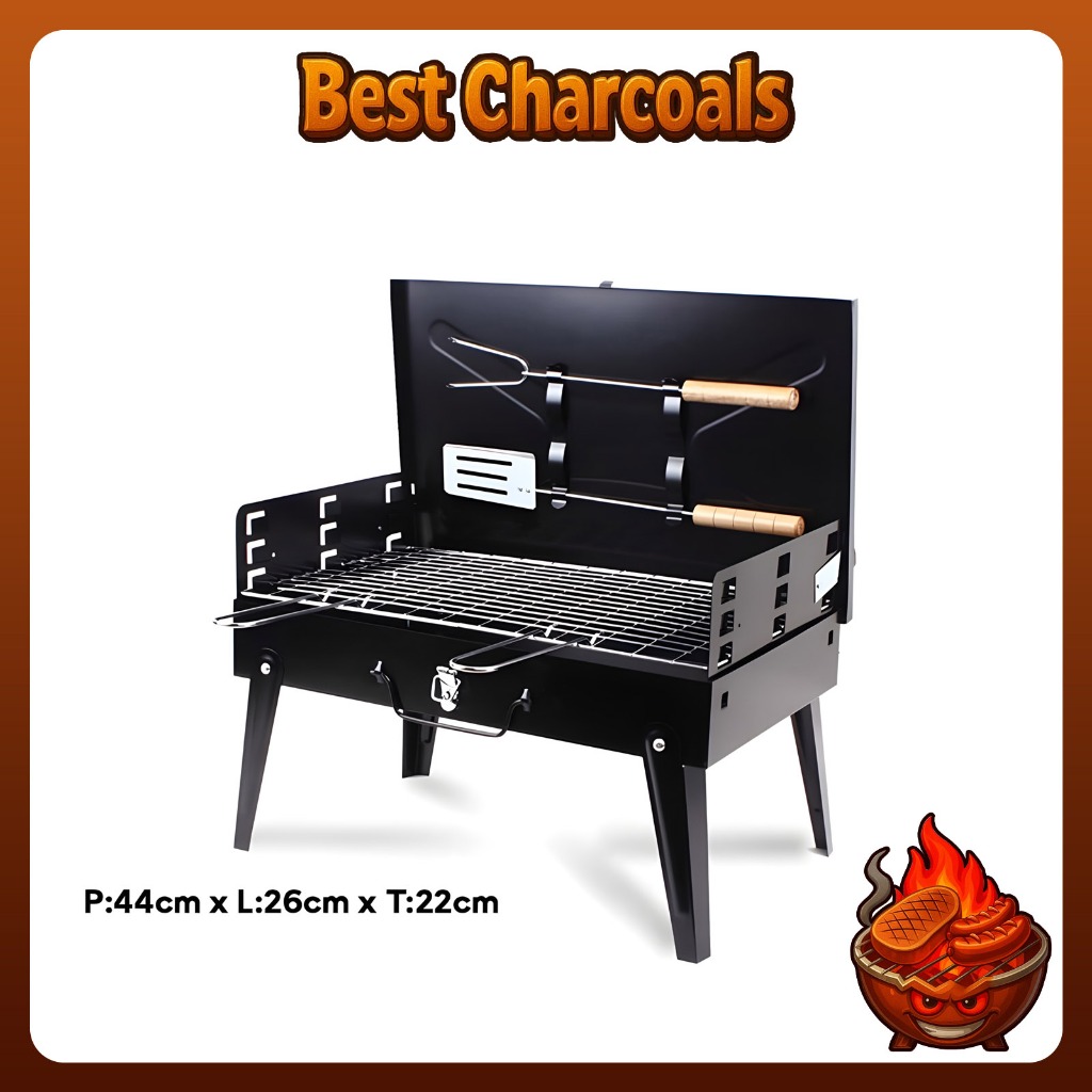 Panggangan BBQ Portable Grill Alat Panggang Barbeque Daging sate Premium Stainless Anti Karat