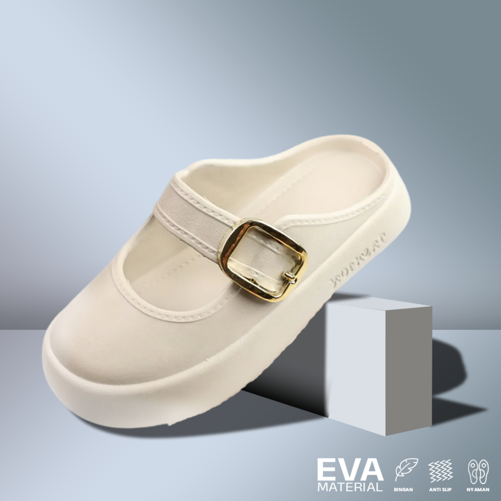 Sepatu Sandal Anak Perempuan Korean Style Buckle Strap Anti Slip 262T