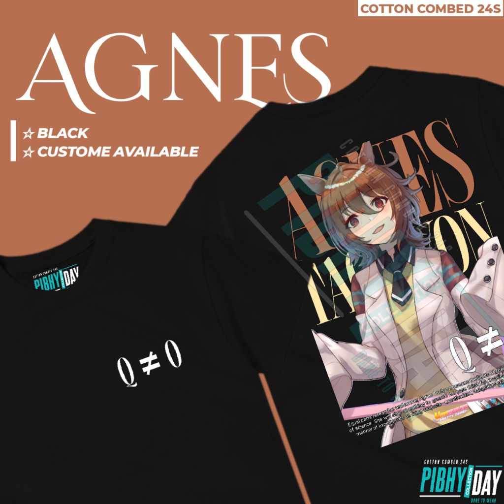 T-Shirt Kaos Baju Game Anime Agnes Tachyon Umamusume :Pretty Derby