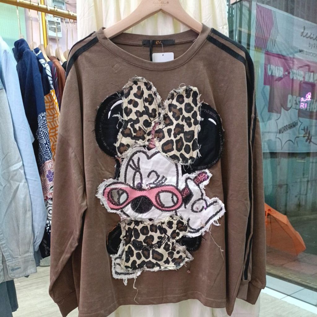 ATASAN KAOS MOTIF LEOPARD | BAJU KAOS PREMIUM