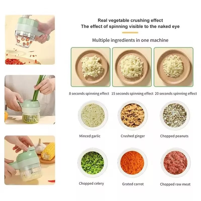 Promo Terbaru Pemotong Sayur Portable Chopper Elektrik Blender Genggam Blender Sayur