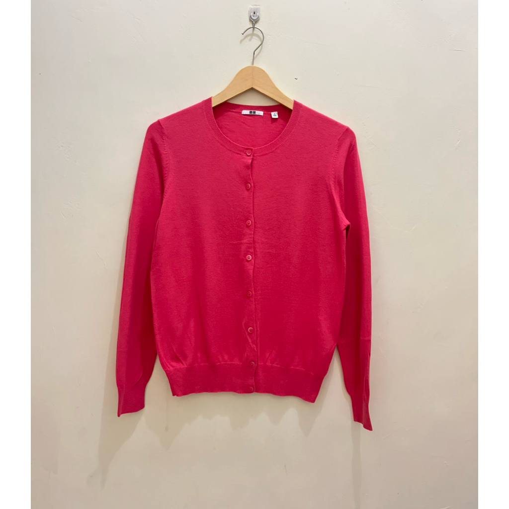 cardigan Uniqlo pink guava L