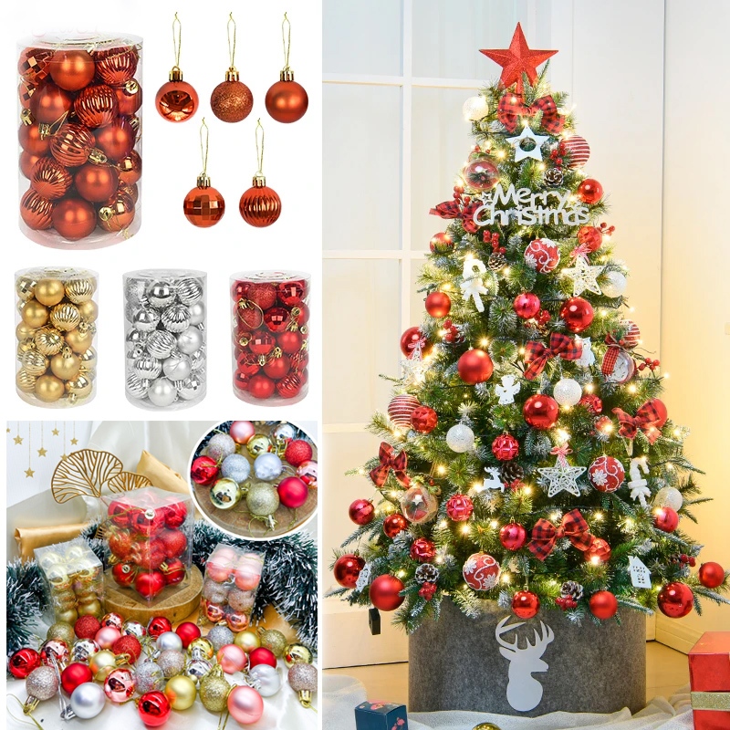 Bola Natal MIKA Dekorasi Christmas Ornament Pohon Natal Hiasan Natal Aksesoris Gantungan BOLA Pohon 