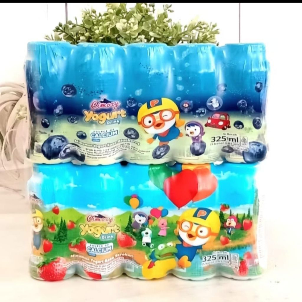 Cimory Yogurt Drink Botol Kecil Edisi Pororo Isi 15 Pcs| Rasa Strawberry dan Blueberry
