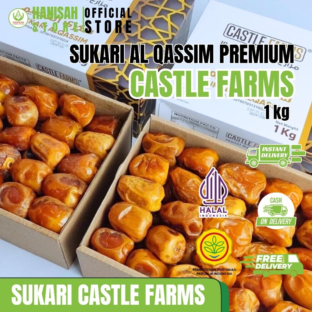 KURMA SUKARI CASTLE FARMS PREMIUM ORGANIK PANEN TERBARU 1 KG