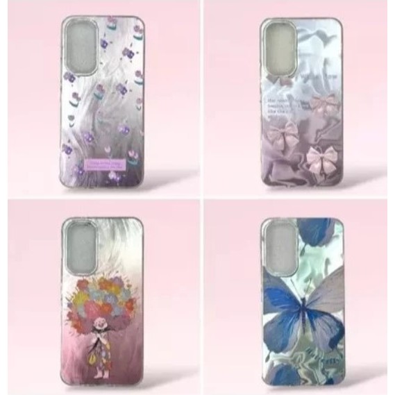 Case Corak [ iP 17 / 17 Pro Max / 17 Air / 17 Pro ] Hard Case Hologram Corak Casing motif Lucu