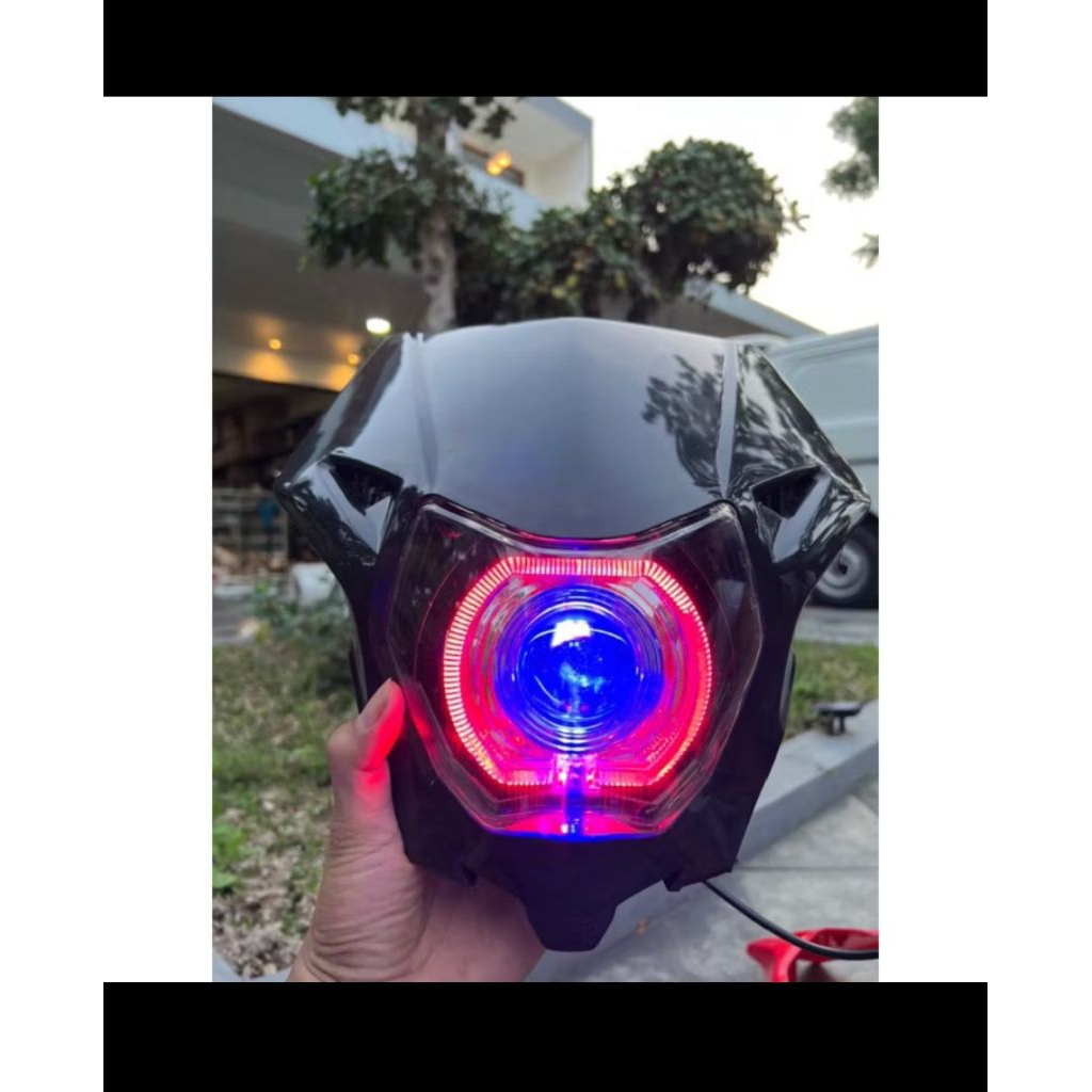 [TINGGAL PASANG] Reflektor Lampu Depan Biled CRF 150 2018 + Set Batok