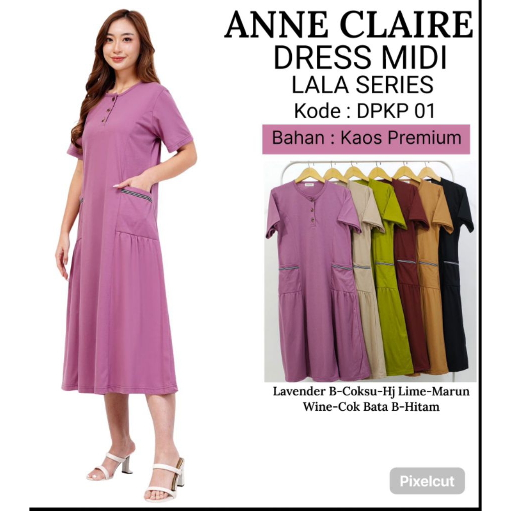 ANNE CLAIRE - Dress Lala / Dress Midi Reguler
