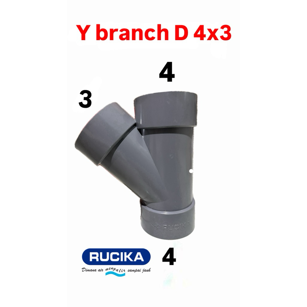 y branch 4x3 rucika, ty 4x3 tee