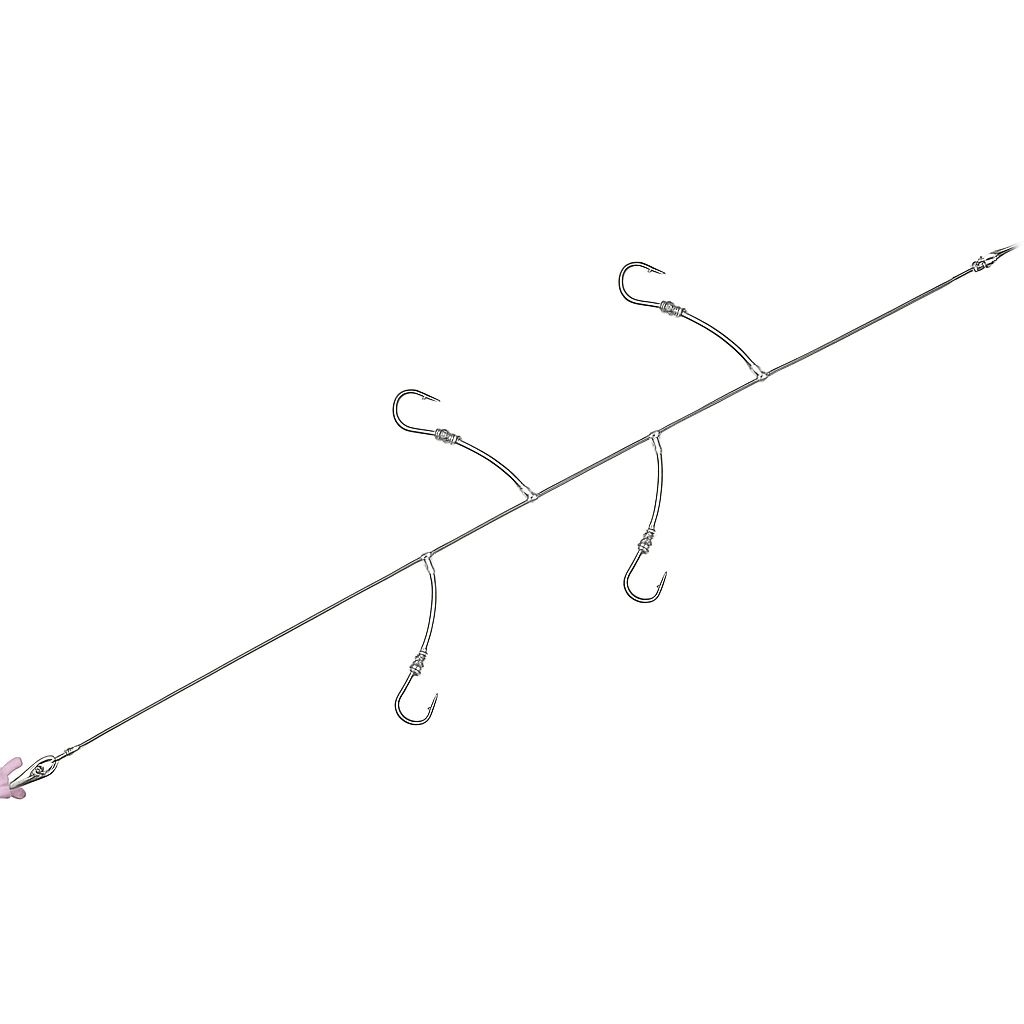 Rangkaian kail TYPE BESAR (1053) cabang 3/4 laut dasaran rumpon muara sungai--TANPA TIMAH