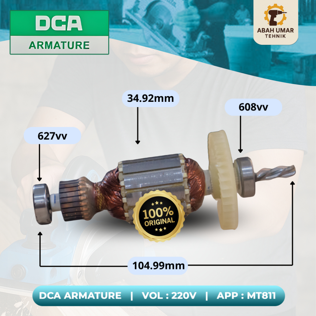 ARMATURE ANGKER MESIN BOR MAKTEC MT-811 13MM ORIGINAL