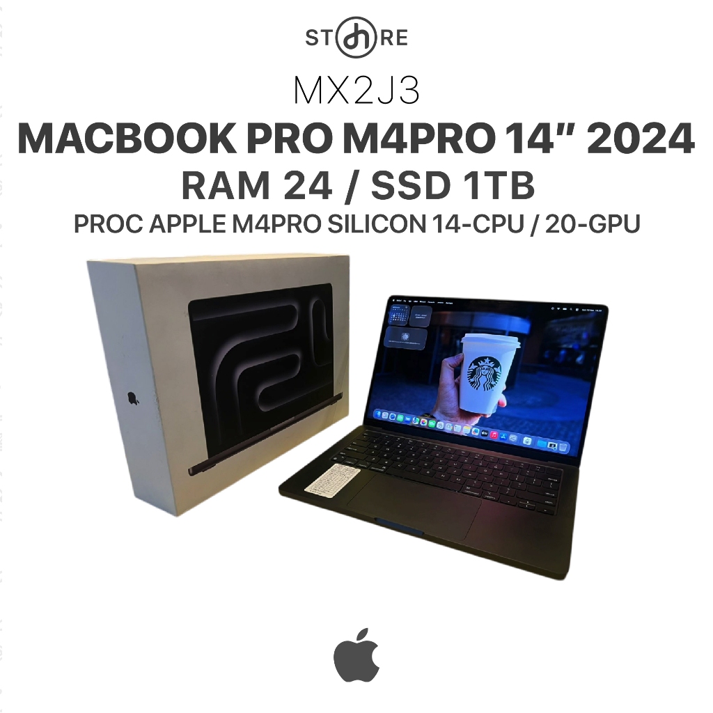 Second , Macbook Pro M4Pro 2024 14" , 24/1TB , Space Black , MXJ23
