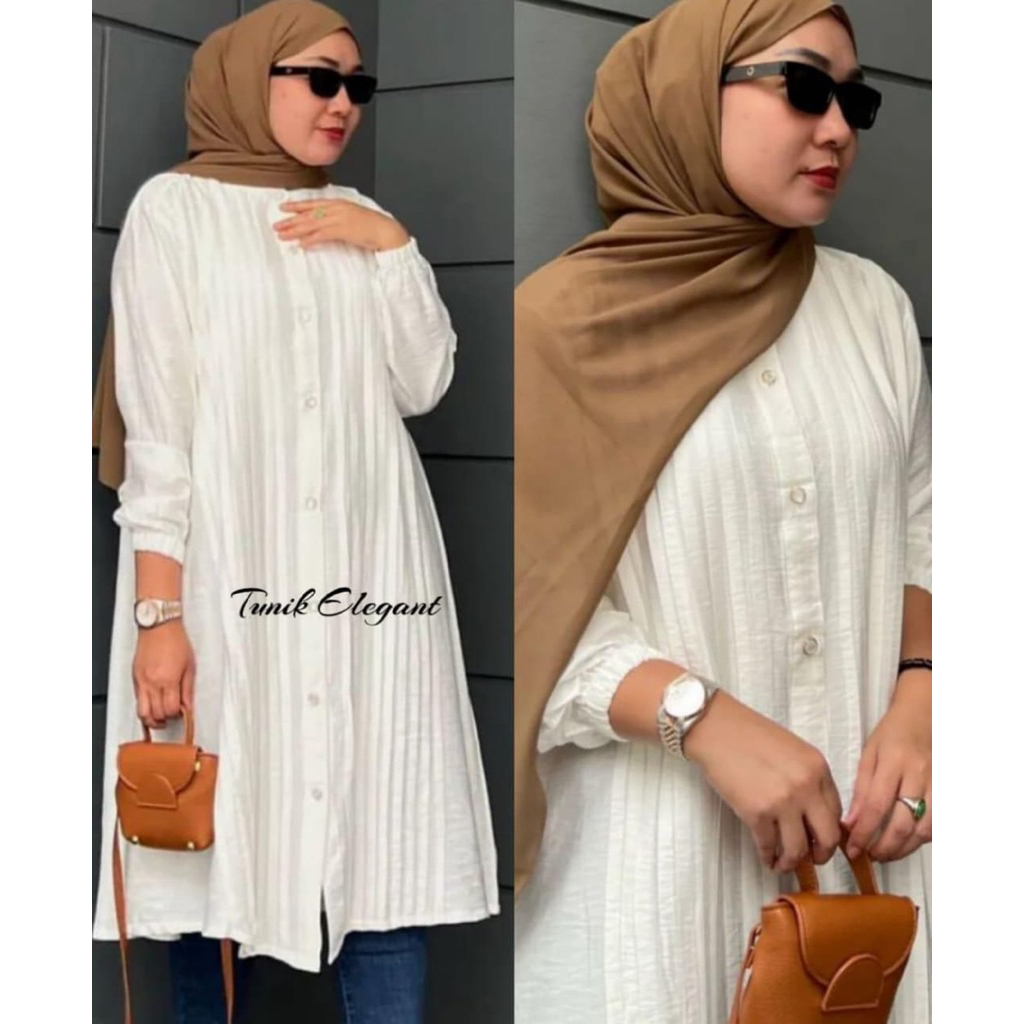 top husus putih& hitam  winody/atasan kekinian/hijab friendly