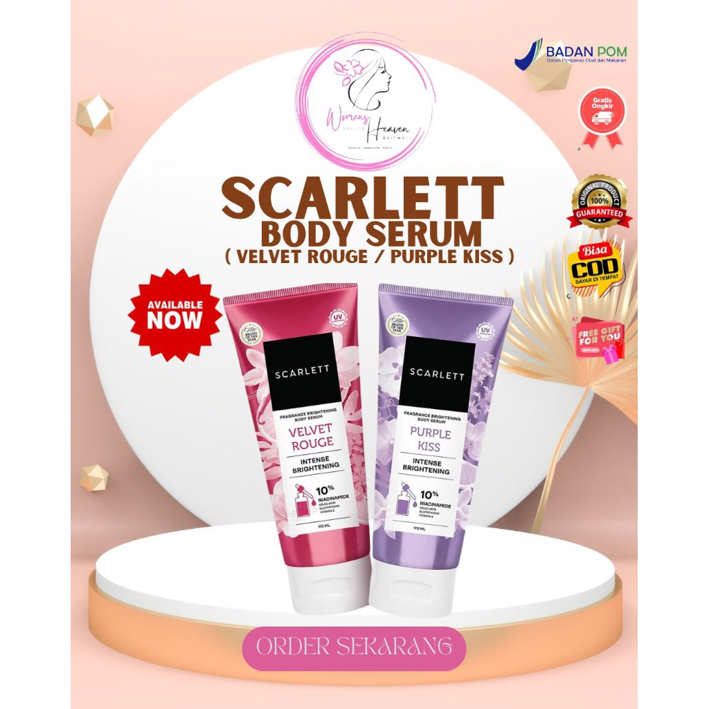 SCARLETT - Scarlett Fragrance Brightening Body Serum 170ml / Body Serum VELVET ROUGE / Body Serum PU
