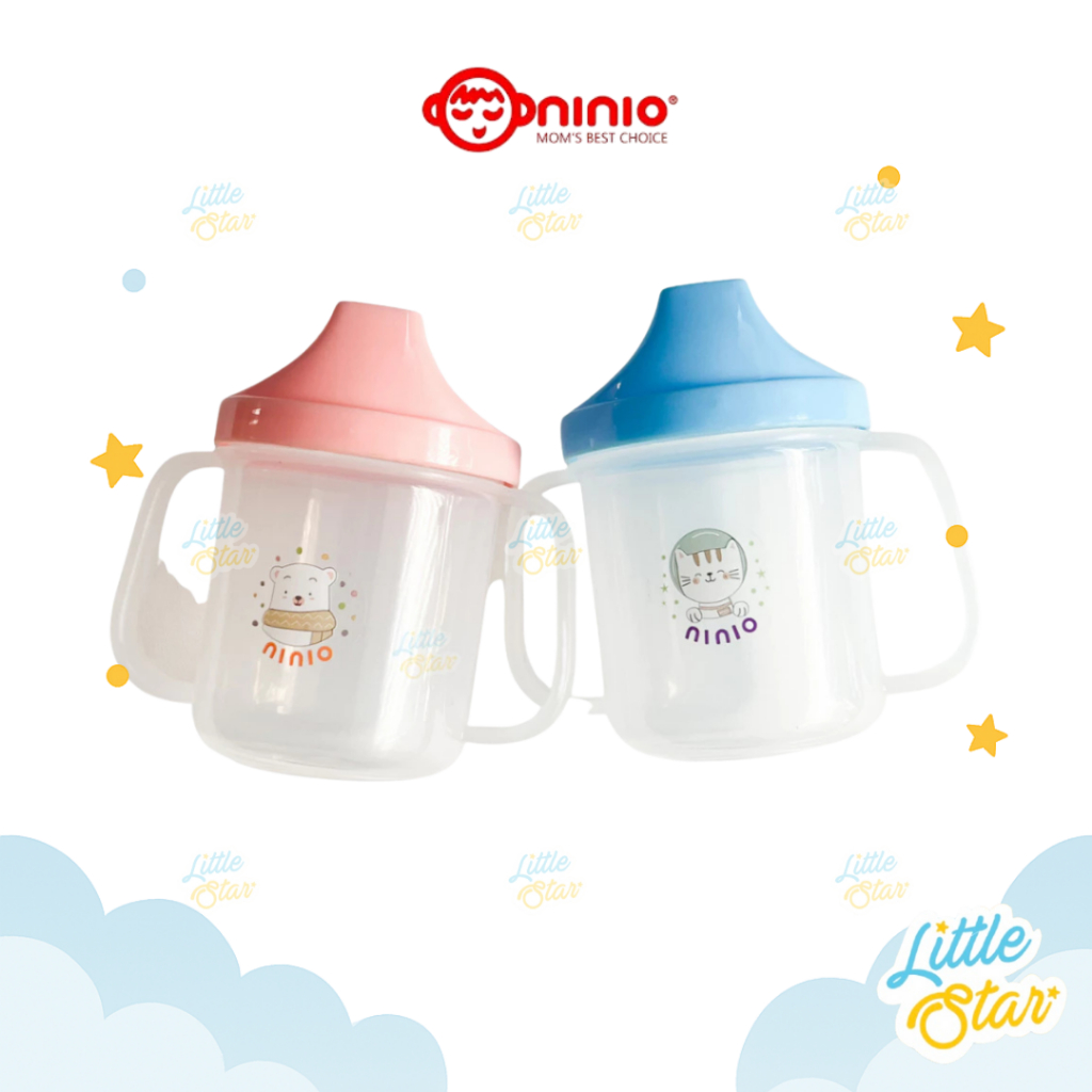 Ninio Botol Minum Bayi Gelas Anak Balita Training Cup Baby Sippy Cup 180 Ml