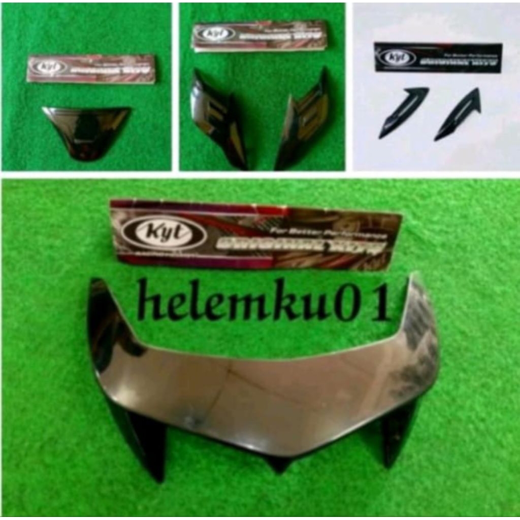 vespoiler dan ventilasi helm KYT r10 original