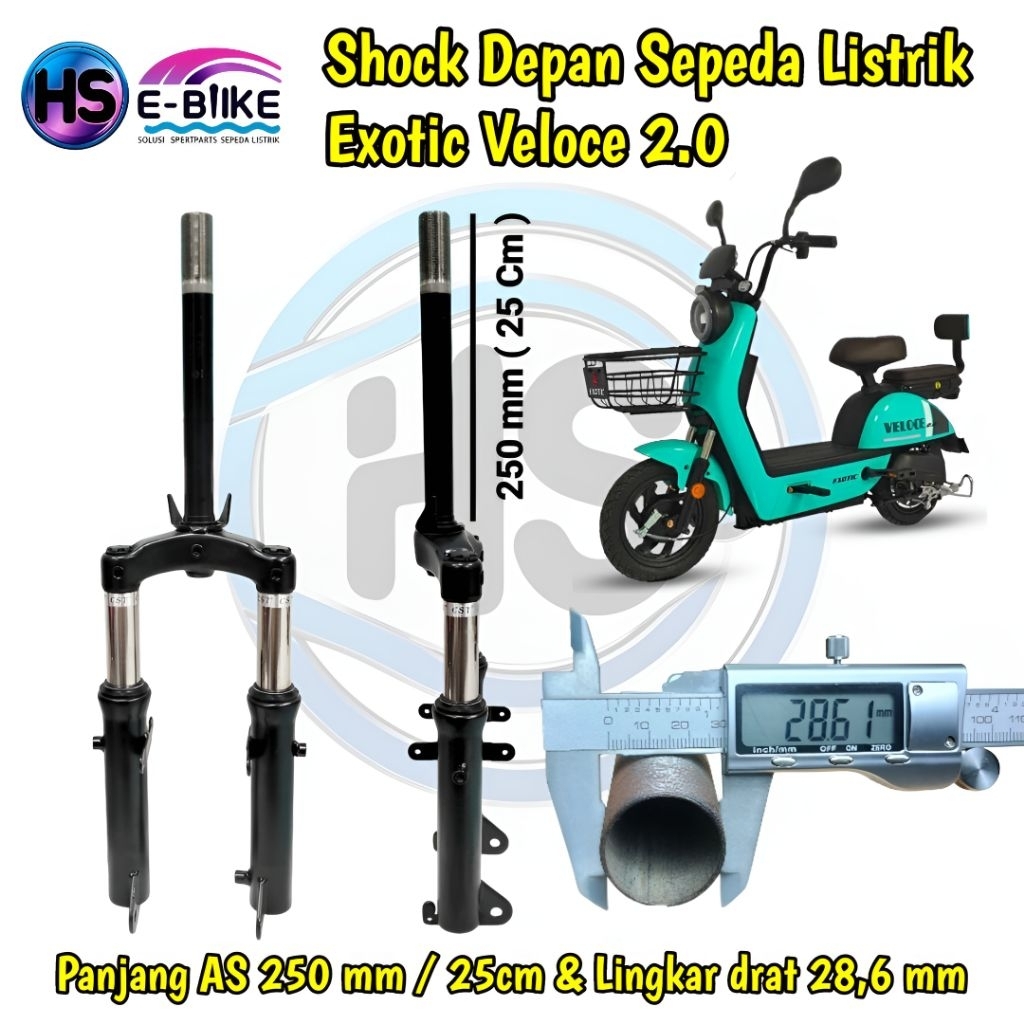 SHOCK DEPAN SEPEDA LISTRIK Exotic Veloce 2.0