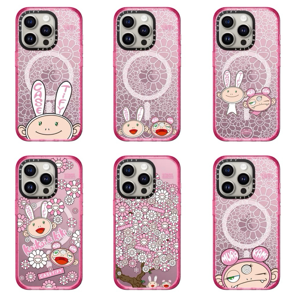 ‼️ PRE-ORDER ‼️ (PINK COLOR) TAKASHI MURAKAMI KAIKAI AND KIKI MAGNETIC CASE IPHONE 17 17PRO 17AIR 17