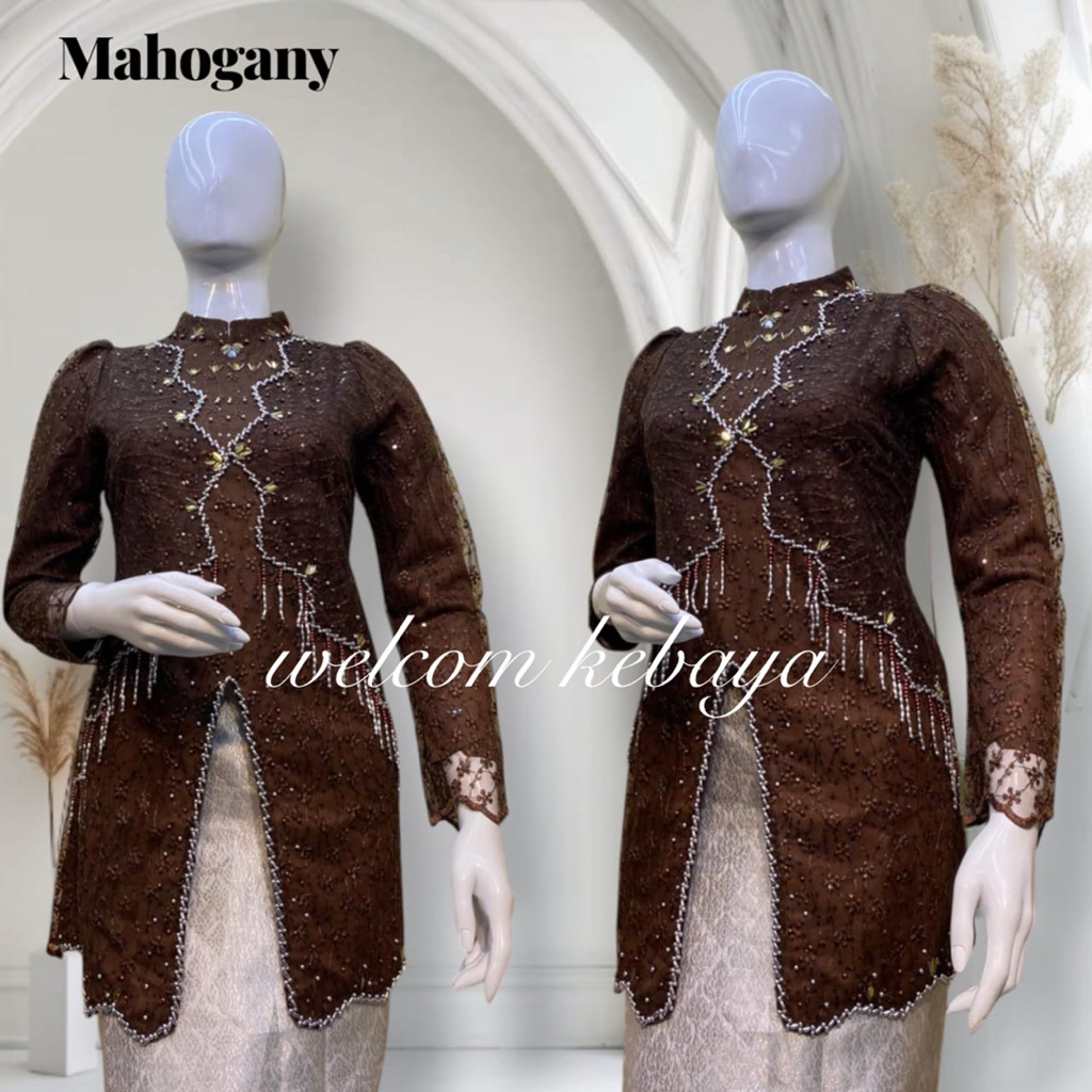 Kebaya Maramell Glamor Modern Bahan Tille Spengle Full Payet Premium Mewah / Kebaya glamor Terbaru /