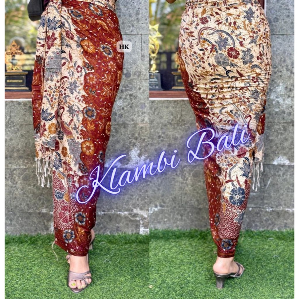 Klambi Bali Kamen Sutra Paris Premium Set Selendang Kamen Lembaran Set Selendang Bawahan Wanita Bali