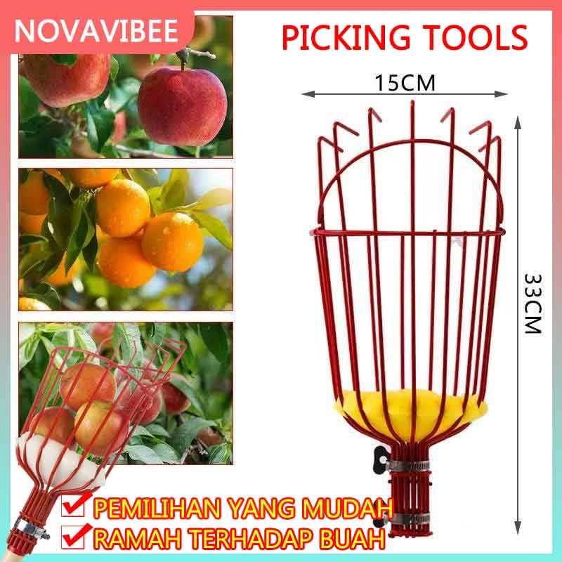 Alat Pemetik Buah Metal - Alat Petik Buah Mangga Tinggi, Bantu Petik Buah Tinggi Tanpa Panjat - Kuat
